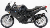 Système D'Échappement Complet Avec Catalyseur Et Homologation Acoustique Furore Aluminium Noir - Gpr Compatible Avec Bmw F 800 - S - St (2006-2011)