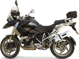 Système D'Échappement Homologué Au Niveau Sonore Albus Ceramic Aluminium Blanc - Gpr Compatible Avec Bmw R 1200 Gs - Adventure (2010-2012)