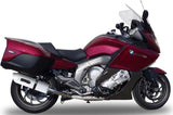 Double Sortie D'Échappement Homologuée Au Niveau Sonore Albus Ceramic Aluminium Blanc - Gpr Compatible Avec Bmw K 1600 Gtl (2012-2016)