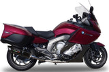Double Sortie D'Échappement Homologuée Au Niveau Sonore Furore Aluminium Noir - Gpr Compatible Avec Bmw K 1600 Gtl (2012-2016)