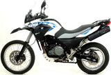 Système D'Échappement Complet Avec Catalyseur Et Homologation Acoustique Ghisa Acier Noir - Gpr Compatible Avec Bmw G 650 Gs - Sertao (2010-2016)