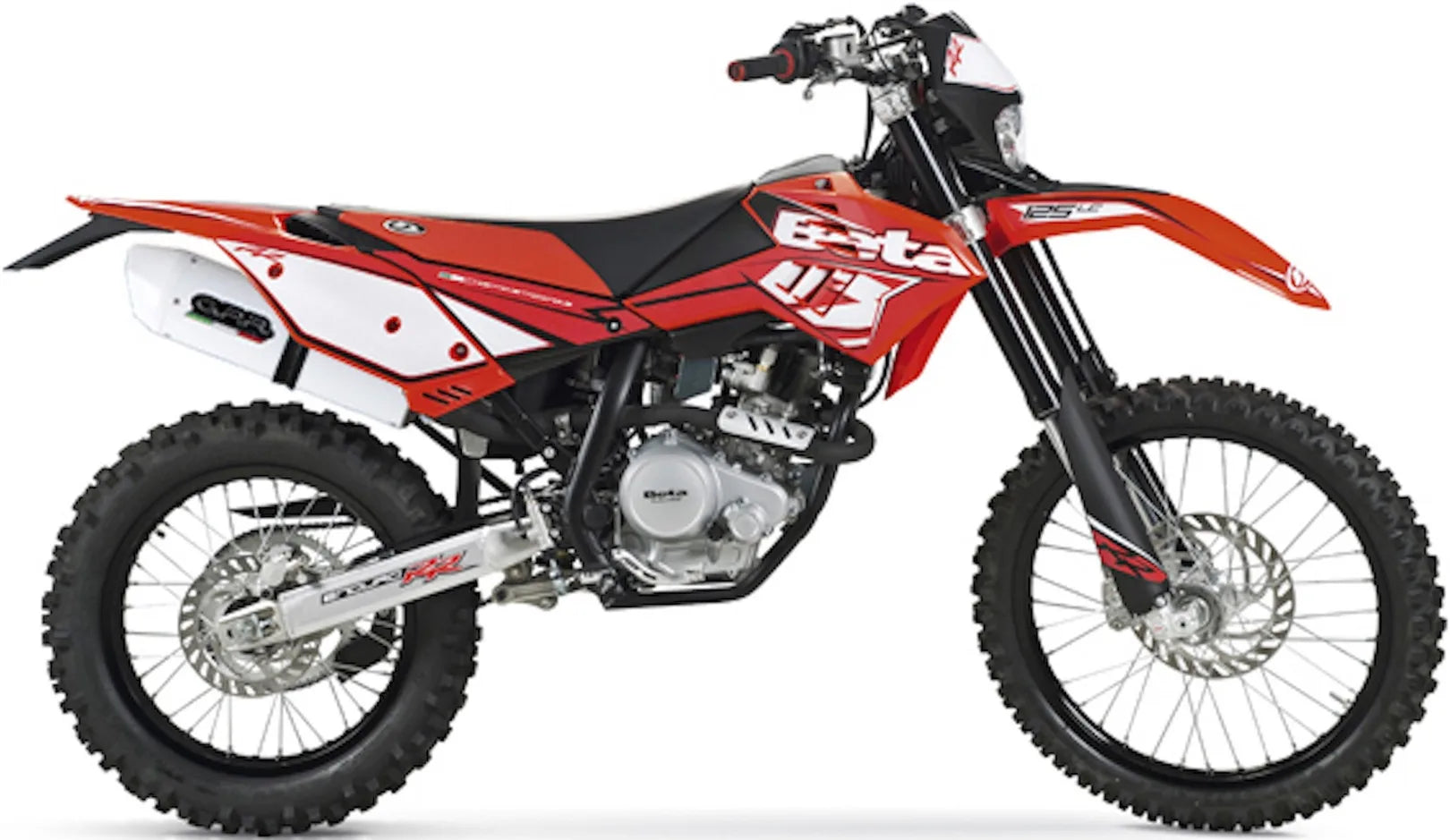 Système D'Échappement Homologué Au Niveau Sonore Albus Ceramic Aluminium Blanc - Gpr Compatible Avec Beta Rr 125 Enduro Lc 4T (2010-2018)