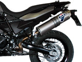 Système D'Échappement Homologué Au Niveau Sonore Oval Poppy - Termignoni Compatible Avec Bmw F 800 Gs (2009-2015)