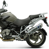 Système D'Échappement Homologué Au Niveau Sonore Oval Poppy - Termignoni Compatible Avec Bmw R 1200 Gs (2010-2012)