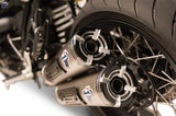 Double Sortie D'Échappement Non Catalysée Avec Homologation Acoustique Conical Acier Inox Aluminium Cap - Termignoni Compatible Avec Bmw Ninety (2016-2020)