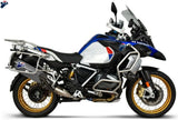 Système D'Échappement Homologué Au Niveau Sonore Titanium Carbon Cap - Termignoni Compatible Avec Bmw R 1250 Gs (2019-2021)