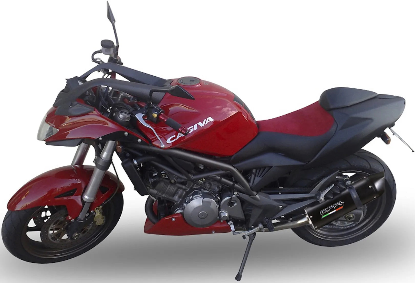 Double Sortie D'Échappement Homologuée Au Niveau Sonore Furore Aluminium Noir - Gpr Compatible Avec Cagiva V-Raptor 1000 (2000-2002)