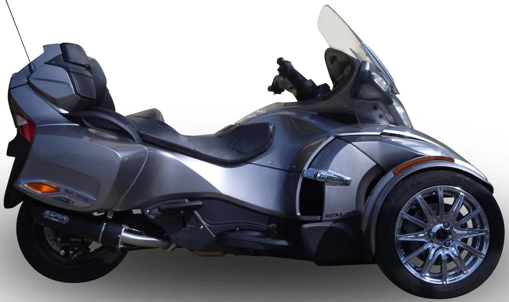 Système D'Échappement Complet Avec Catalyseur Et Homologation Acoustique Furore Aluminium Noir - Gpr Compatible Avec Can Am Spyder 1000 Ie Rs (2010-2012)