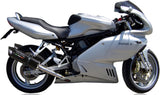 Double Sortie D'Échappement Avec Catalyseur Et Homologation Acoustique Furore Aluminium Noir - Gpr Compatible Avec Ducati 1000 Ss (2003-2006)