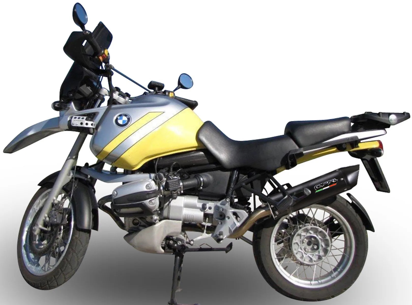 Système D'Échappement Complet Avec Catalyseur Et Homologation Acoustique Furore Aluminium Noir - Gpr Compatible Avec Bmw R 1100 Gs - - Rt (1994-1998)
