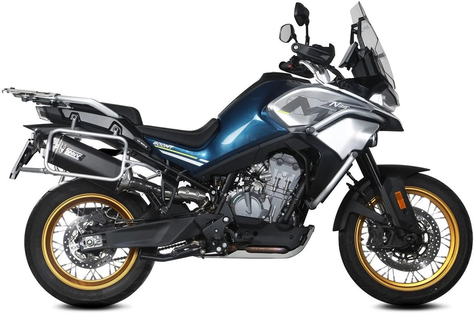 Système D'Échappement Homologué Au Niveau Sonore Speed Edge Acier Noir Carbon - Mivv Compatible Avec Cfmoto 800 Mt (2022-2024)