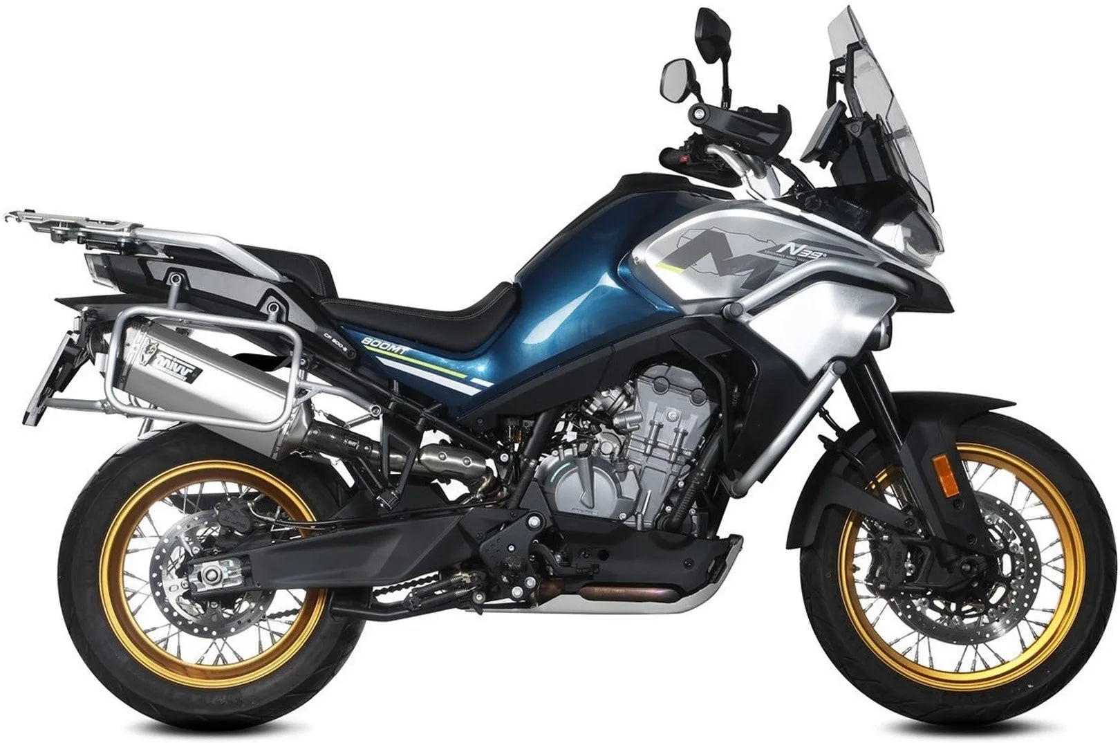 Système D'Échappement Homologué Au Niveau Sonore Speed Edge Acier Carbon - Mivv Compatible Avec Cfmoto 800 Mt (2022-2024)