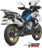 Système D'Échappement Homologué Au Niveau Sonore Speed Edge Acier Carbon - Mivv Compatible Avec Cfmoto 800 Mt (2022-2024)