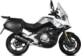 Système D'Échappement Catalytique Avec Homologation Acoustique Oval Acier Noir Carbon - Mivv Compatible Avec Cfmoto 650 Mt (2021-2024)