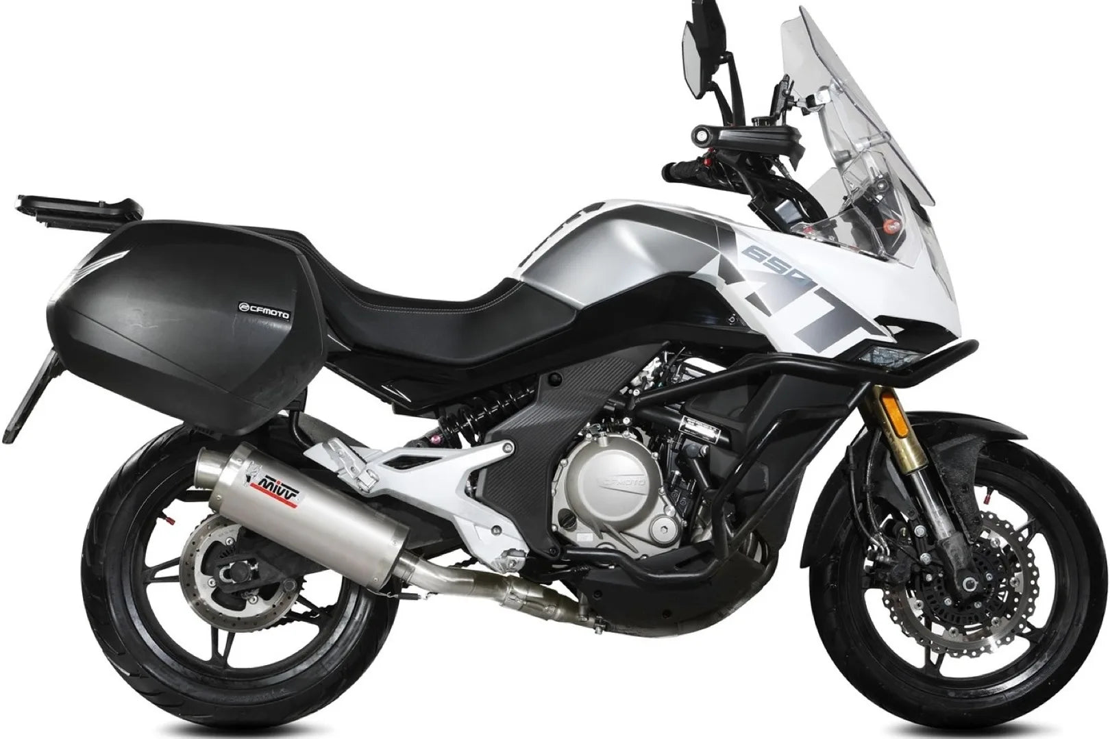 Système D'Échappement Catalytique Avec Homologation Acoustique Oval Acier - Mivv Compatible Avec Cfmoto 650 Mt (2021-2024)