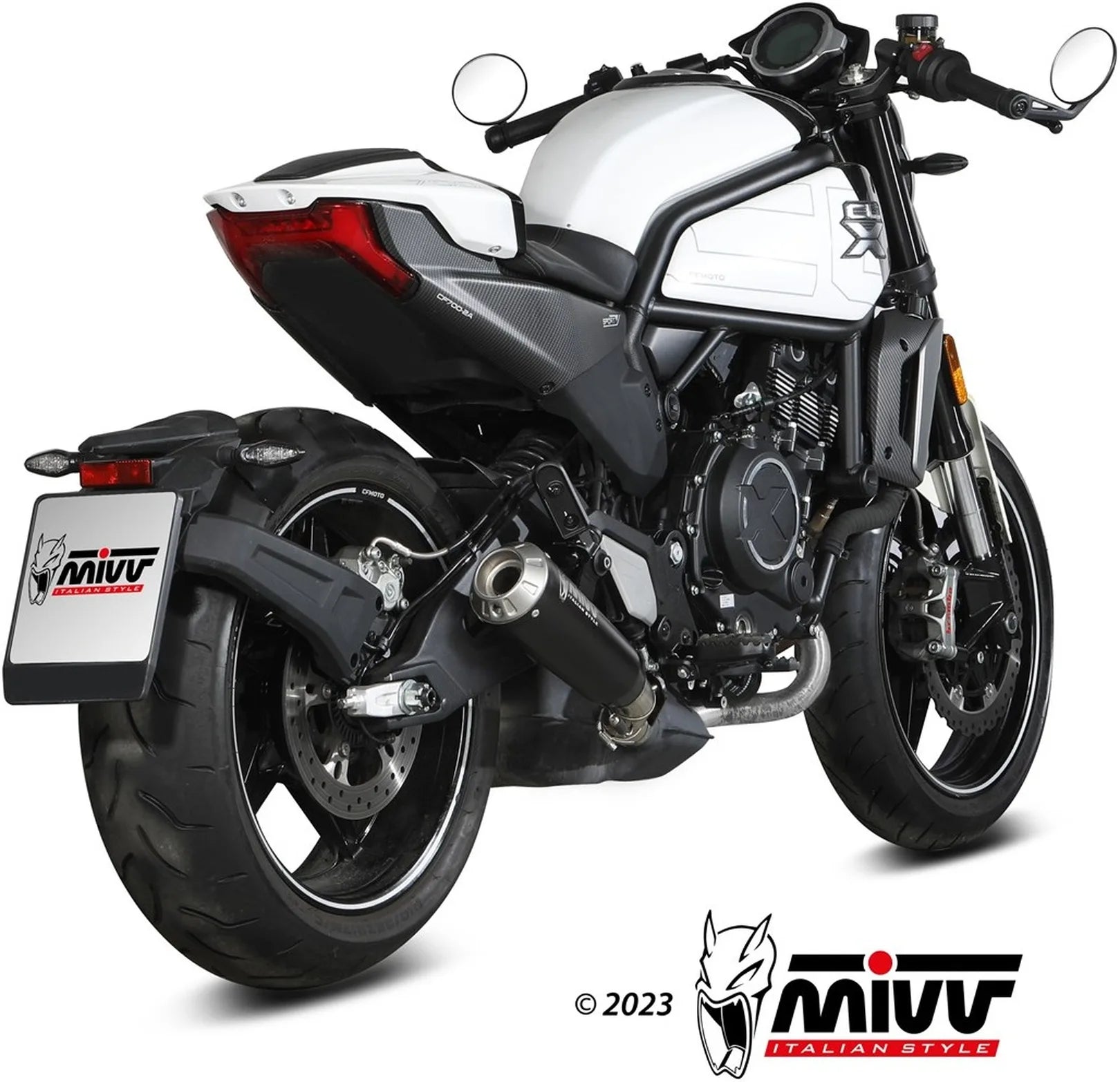 Système D'Échappement Homologué Au Niveau Sonore X-M1 Acier Noir - Mivv Compatible Avec Cfmoto 700 Cl-X (2023-2024)