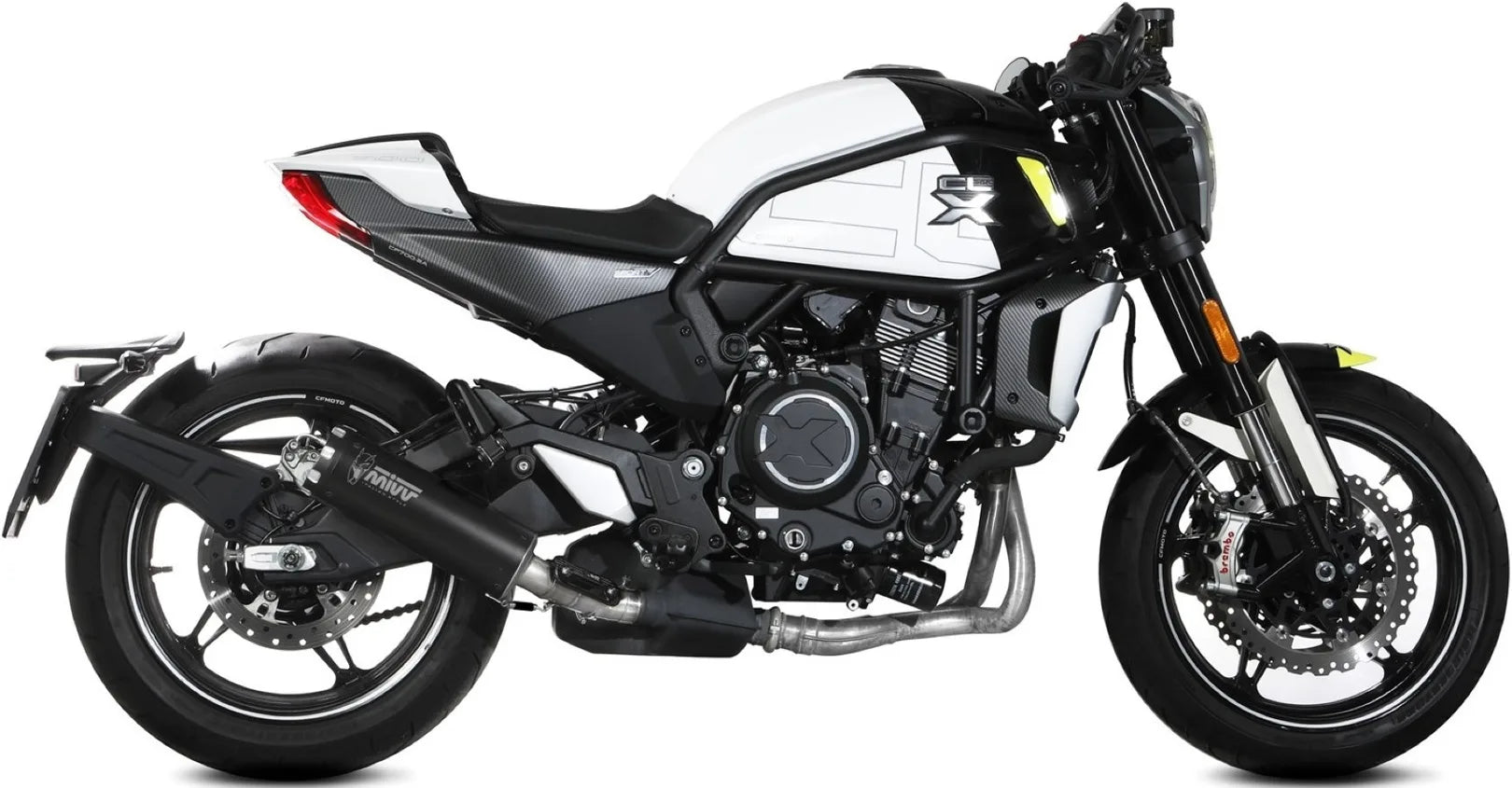 Système D'Échappement Homologué Au Niveau Sonore Hr-1 Acier Noir - Mivv Compatible Avec Cfmoto 700 Cl-X (2023-2024)