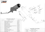 Système D'Échappement Complet Sans Catalyseur Et Homologué Au Niveau Sonore Urban Acier - Mivv Compatible Avec Honda Sh 150 (2002-2012)