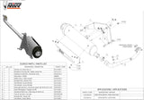Système D'Échappement Complet Sans Catalyseur Et Homologué Au Niveau Sonore Urban Acier - Mivv Compatible Avec Kymco Xciting 250 (2006-2007)