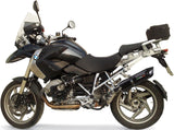 Système D'Échappement Complet Sans Catalyseur Et Homologué Au Niveau Sonore Furore Aluminium Noir - Gpr Compatible Avec Bmw R 1200 Gs - Adventure (2010-2012)