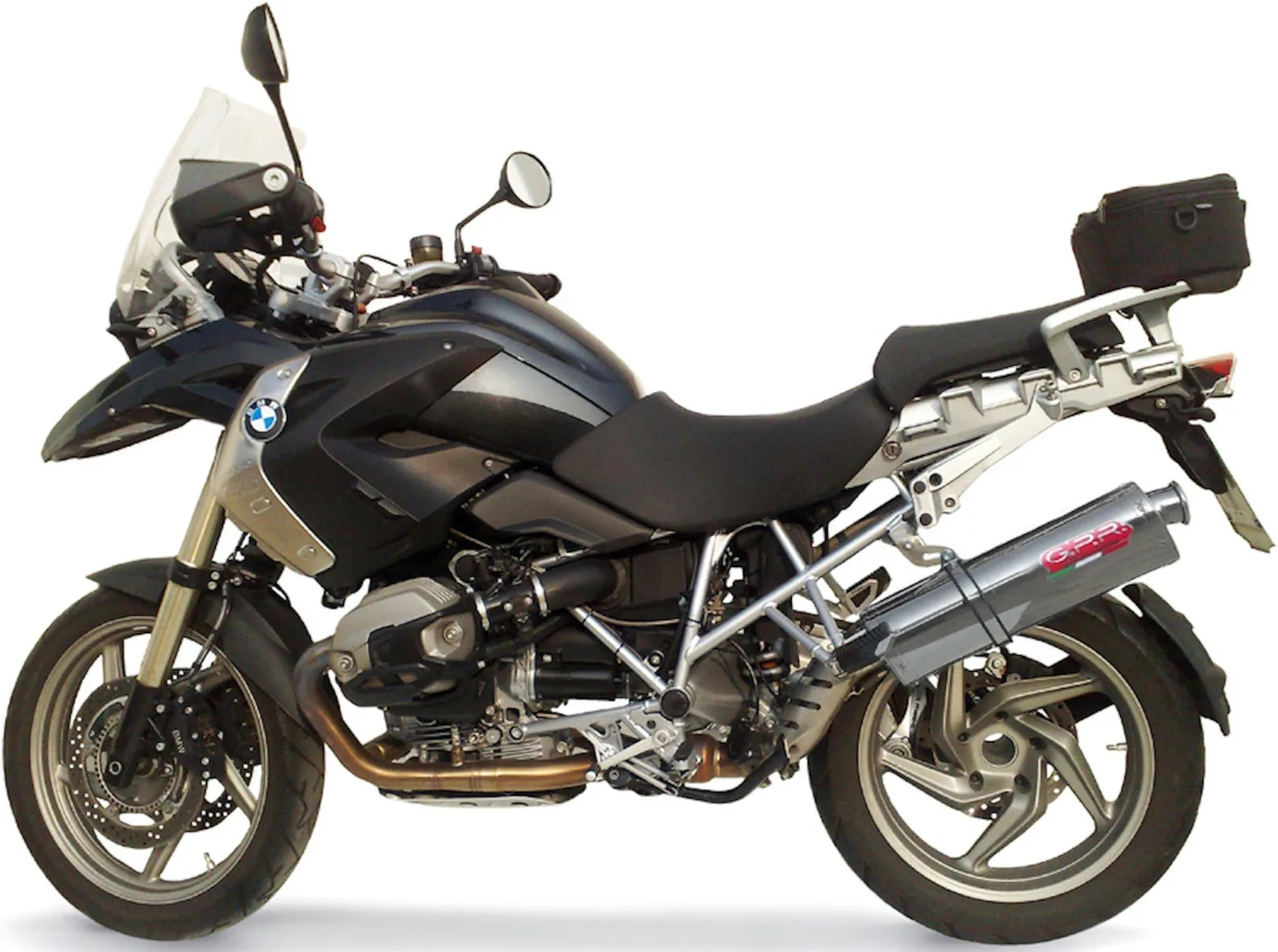 Système D'Échappement Complet Sans Catalyseur Et Homologué Au Niveau Sonore Trioval Acier - Gpr Compatible Avec Bmw R 1200 Gs - Adventure (2010-2012)
