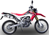 Système D'Échappement Complet Avec Catalyseur Et Homologation Acoustique Albus Ceramic Aluminium Blanc - Gpr Compatible Avec Honda Crf 250 L (2013-2016)