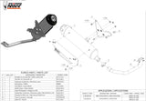 Système D'Échappement Complet Sans Catalyseur Et Homologué Au Niveau Sonore Urban Acier - Mivv Compatible Avec Piaggio Beverly Tourer 300 (2009-2010)