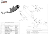 Système D'Échappement Complet Sans Catalyseur Et Homologué Au Niveau Sonore Urban Acier - Mivv Compatible Avec Piaggio X9 250 (2006)