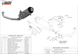 Système D'Échappement Complet Sans Catalyseur Et Homologué Au Niveau Sonore Urban Acier - Mivv Compatible Avec Yamaha Majesty 400 (2004-2006)