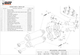 Double Sortie D'Échappement Homologuée Au Niveau Sonore Gp Carbon - Mivv Compatible Avec Ducati Monster S2R 1000 (2006-2007)