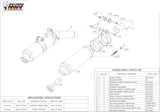 Double Sortie D'Échappement Homologuée Au Niveau Sonore Gp Carbon - Mivv Compatible Avec Ducati Monster S4 (2001-2003)