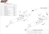 Double Sortie D'Échappement Avec Catalyseur Et Homologation Acoustique Gp Acier Noir - Mivv Compatible Avec Ducati Monster 696 (2008-2014)