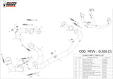 Tuyau De Raccordement Non Catalysé - Mivv Compatible Avec Ducati Hypermotard 796 (2010-2012)