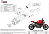 Système D'Échappement Catalytique Avec Homologation Acoustique Delta Race Acier Noir Carbon - Mivv Compatible Avec Ducati Monster 1200 (2014-2016)