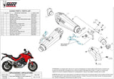Système D'Échappement Homologué Au Niveau Sonore Delta Race Acier Noir Carbon - Mivv Compatible Avec Ducati Multistrada 1200 (2015-2017)