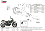 Système D'Échappement Catalytique Avec Homologation Acoustique Delta Race Acier Noir Carbon - Mivv Compatible Avec Ducati Scrambler 800 (2015-2020)