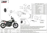 Système D'Échappement Catalytique Avec Homologation Acoustique Gppro Acier Noir - Mivv Compatible Avec Ducati Scrambler 800 (2015-2020)