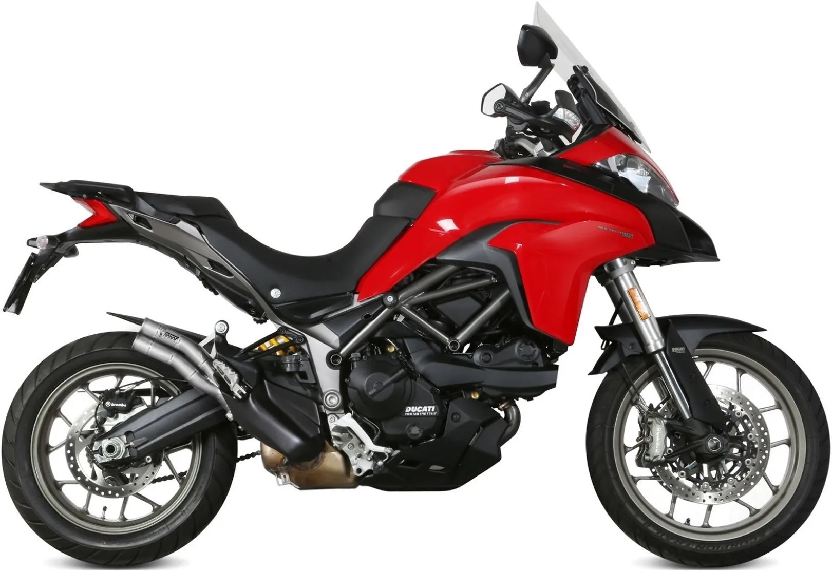 Système D'Échappement Homologué Au Niveau Sonore Double Gun Acier - Mivv Compatible Avec Ducati Multistrada 1200 Enduro (2016-2018)