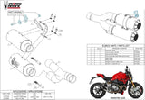 Double Sortie D'Échappement Non Catalysée Et Sans Homologation Acoustique Mk3 Carbon - Mivv Compatible Avec Ducati Monster 821 (2018-2020)