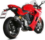 Système D'Échappement Catalytique Avec Homologation Acoustique Delta Race Acier Noir Carbon - Mivv Compatible Avec Ducati Supersport 939 - S (2017-2020)