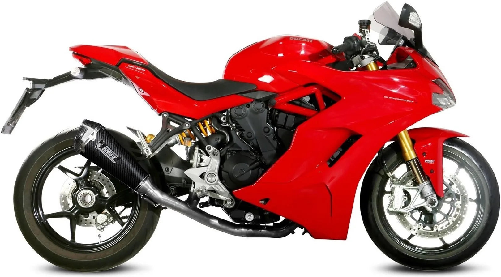Système D'Échappement Catalytique Avec Homologation Acoustique Delta Race Carbon Carbon - Mivv Compatible Avec Ducati Supersport 939 - S (2017-2020)