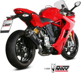 Système D'Échappement Catalytique Avec Homologation Acoustique Delta Race Carbon Carbon - Mivv Compatible Avec Ducati Supersport 939 - S (2017-2020)