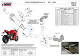 Système D'Échappement Non Catalysé Et Homologué Au Niveau Sonore Delta Race Carbon Carbon - Mivv Compatible Avec Ducati Supersport 939 - S (2017-2020)
