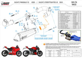 Système D'Échappement Non Catalysé Et Homologué Au Niveau Sonore Delta Race Acier Carbon - Mivv Compatible Avec Ducati Panigale V2 (2020-2024)