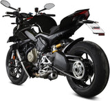 Double Sortie D'Échappement Non Catalysée Et Sans Homologation Acoustique X-M1 Acier Noir - Mivv Compatible Avec Ducati Streetfighter V4 (2020-2022)