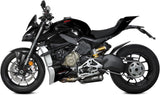 Double Sortie D'Échappement Non Catalysée Et Sans Homologation Acoustique X-M1 Acier Noir - Mivv Compatible Avec Ducati Streetfighter V4 (2020-2022)
