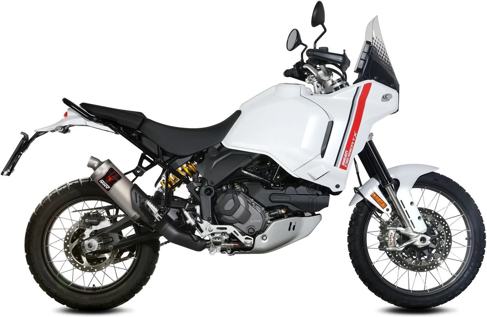 Système D'Échappement Homologué Au Niveau Sonore Dakar Titanium - Mivv Compatible Avec Ducati Desert-X (2022-2024)