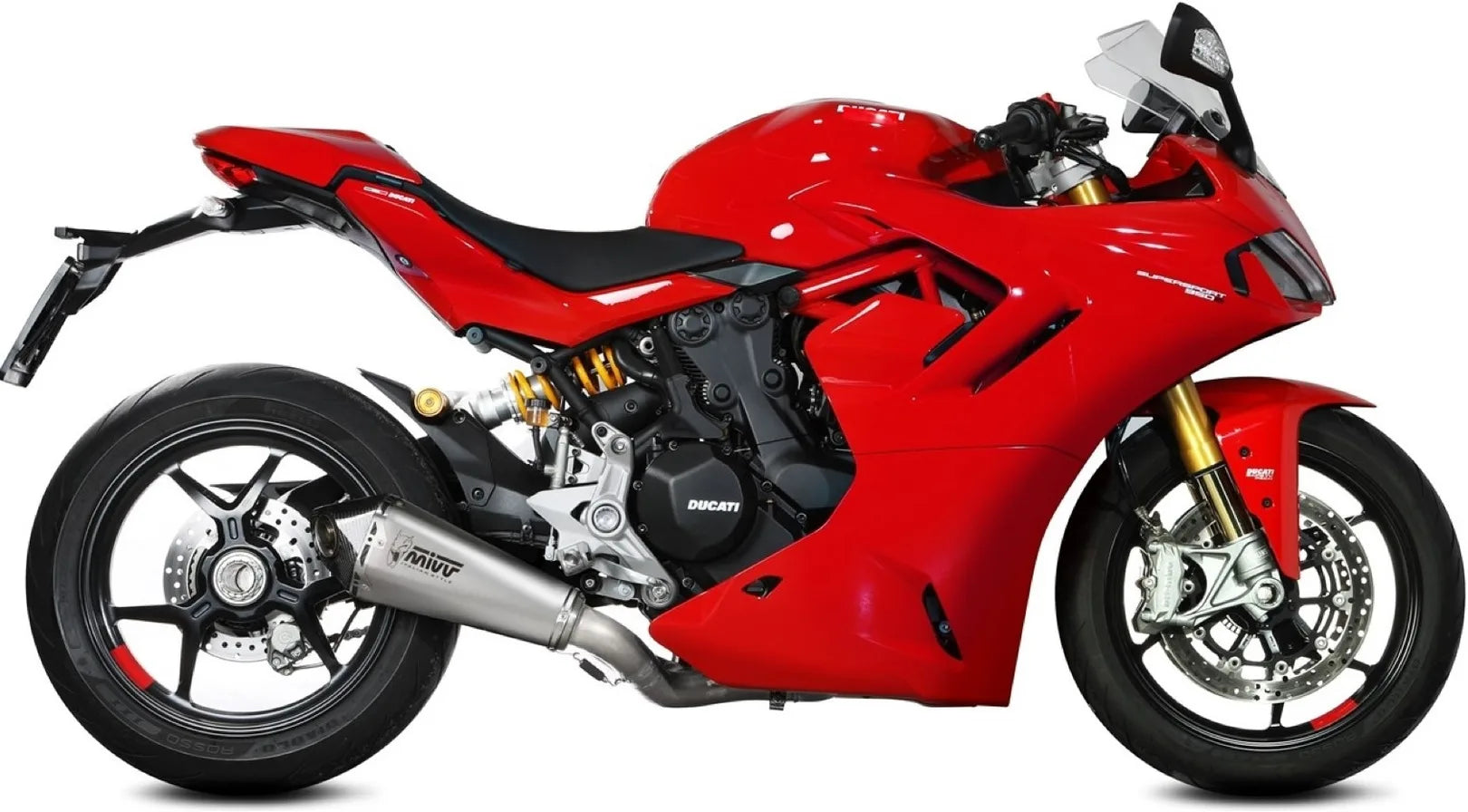 Système D'Échappement Catalytique Avec Homologation Acoustique Delta Race Acier Carbon - Mivv Compatible Avec Ducati Supersport 950 - S (2021-2024)