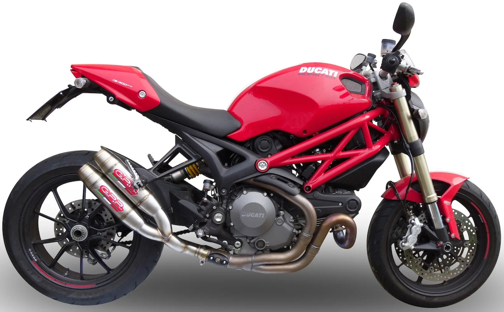 Double Sortie D'Échappement Homologuée Au Niveau Sonore Deeptone Acier - Gpr Compatible Avec Ducati Monster 1100 Evo (2011-2013)