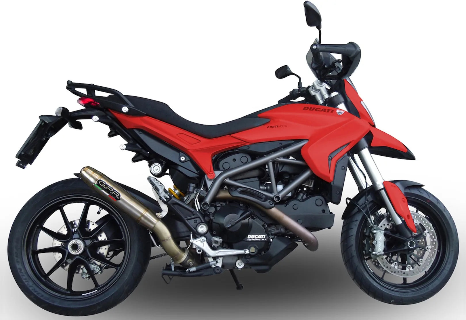 Système D'Échappement Homologué Au Niveau Sonore Deeptone Acier - Gpr Compatible Avec Ducati Hyperstrada 821 (2013-2016)